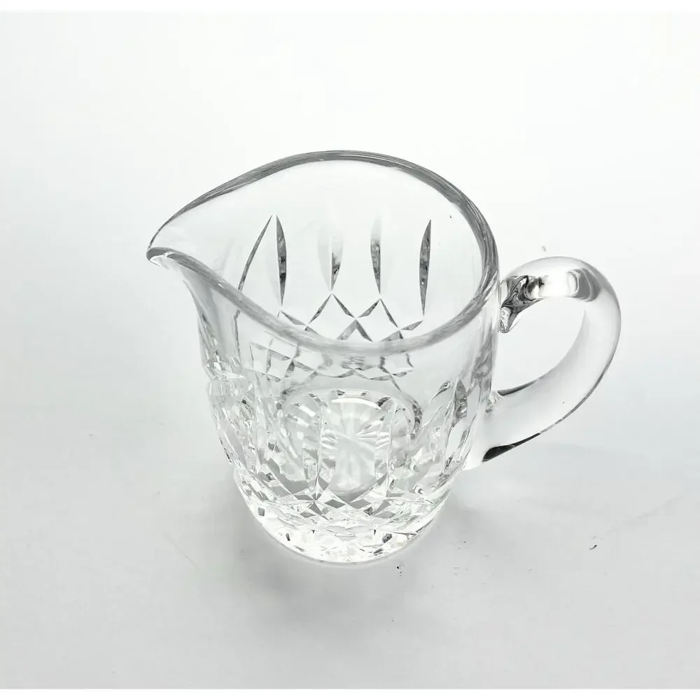 Waterford “Lismore” Crystal Creamer 3 3/4” 6oz & Open Sugar Bowl 4” Set, Signed